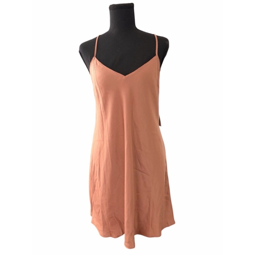 Copper Slip Dress with Racerback